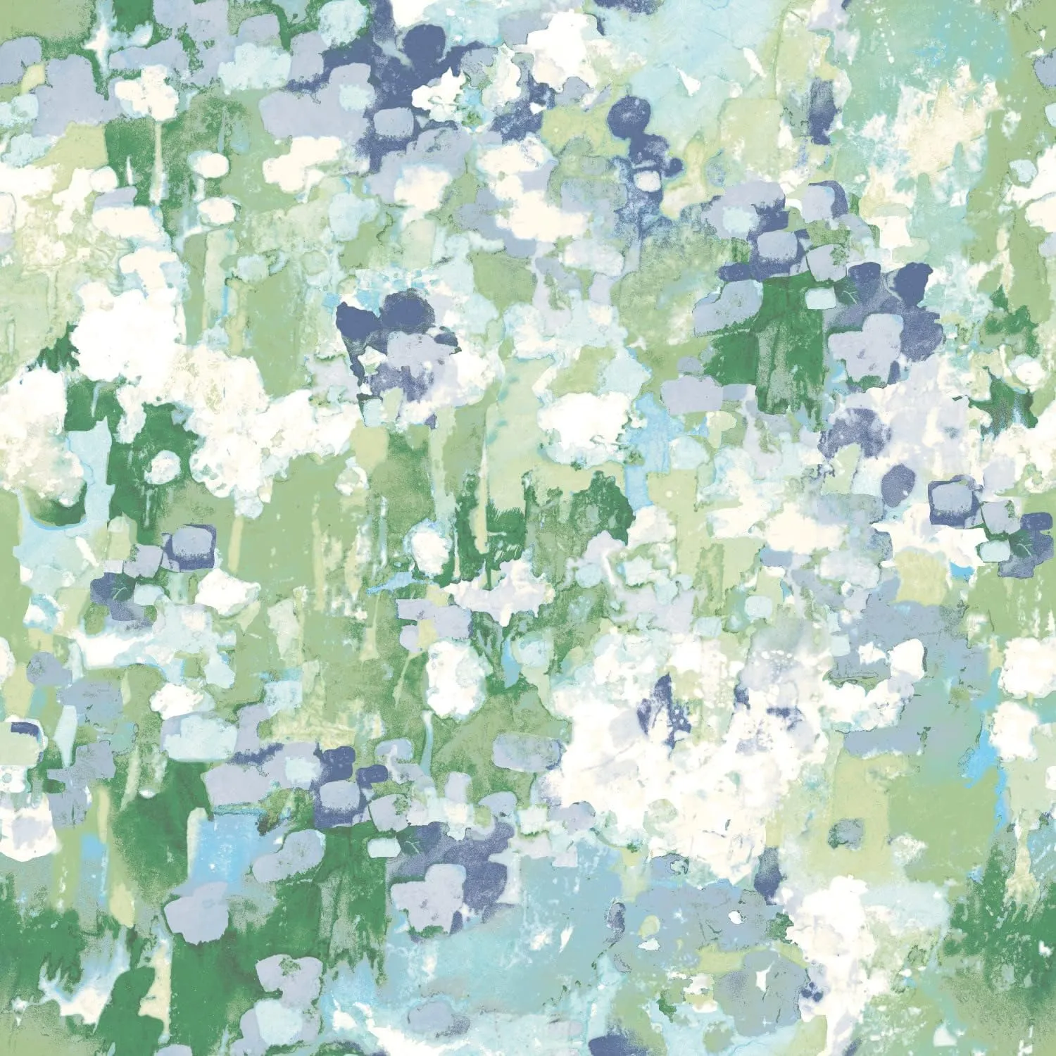 RoomMates Waverly RMK12610PLW Abstract Garden Blue Peel and StickWallpaper