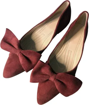 SAILING LU Ballet Flats for Womens Shoes Pointy Toe Cozy Flat Shoes Suede Comfortable Dressy Shoes Wear to Work Slip-on Moccasins
