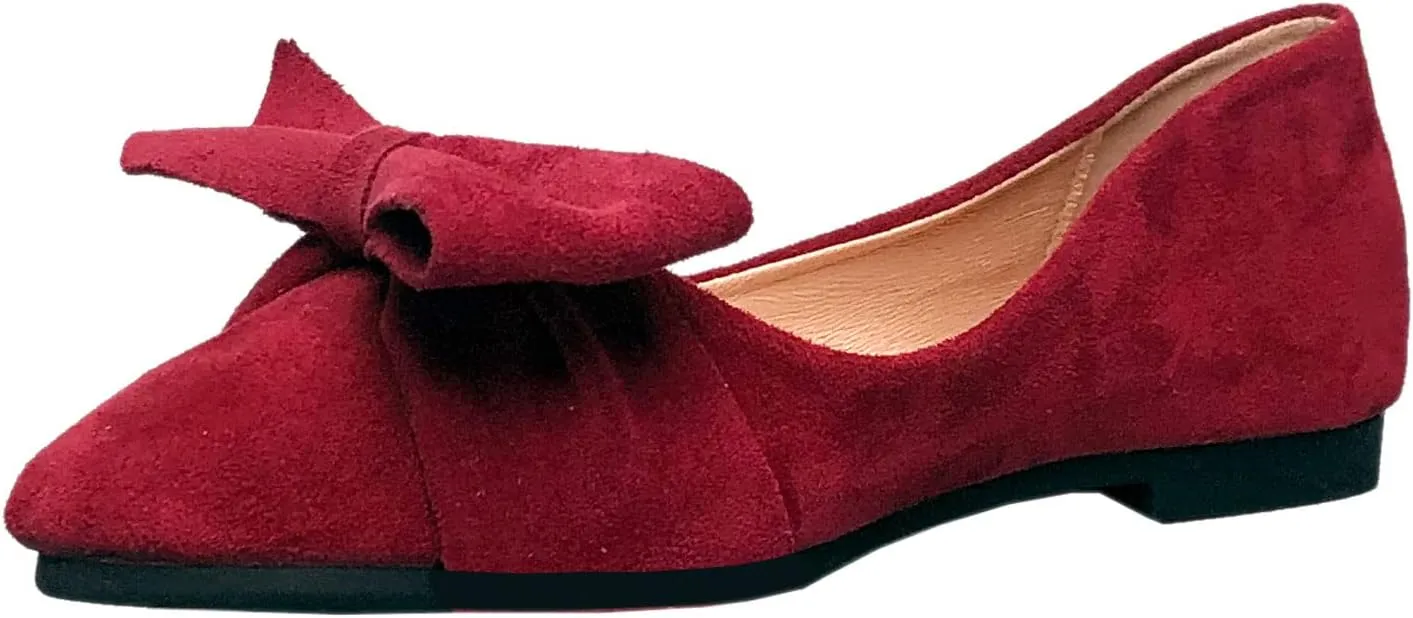 SAILING LU Ballet Flats for Womens Shoes Pointy Toe Cozy Flat Shoes Suede Comfortable Dressy Shoes Wear to Work Slip-on Moccasins