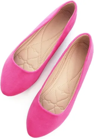 SAILING LU Pointy Toe Shoes Women Ballet Flats Comfort Solid Flat Shoes for Women Work Slip On Moccasins