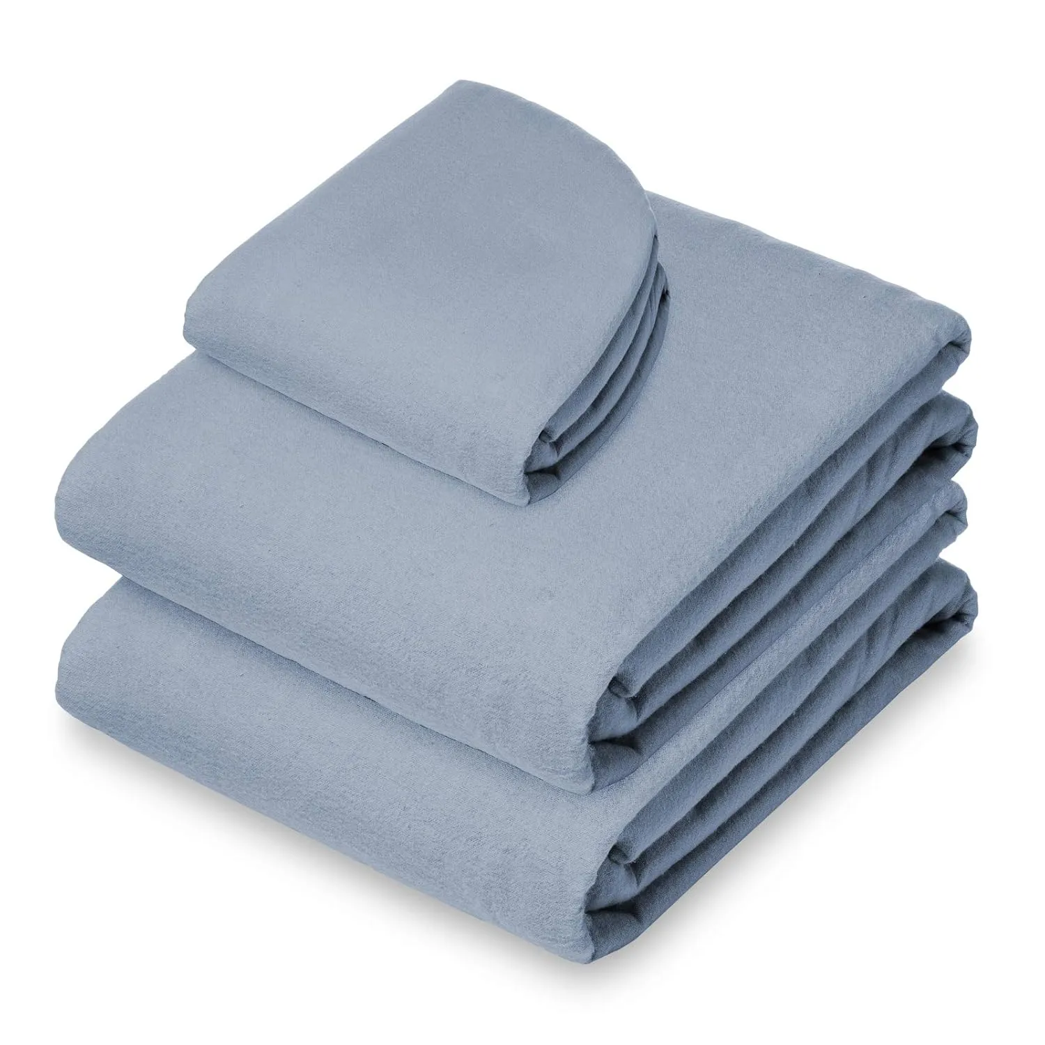 Saloniture 3-Piece Flannel Massage Table Sheet Set - Soft Cotton Facial Bed Cover - Includes Flat and Fitted Sheets with Face Cradle Cover - Cornflower Blue