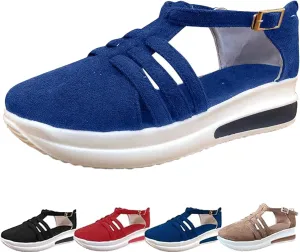 Sandals For Women 2025,Dotmalls Shoes Platform Foot Arch Support Comfortable Casual Summer Dressy Ankle Strap Wedges Buckle Slip On Loafers Low Top Walking Sneakers Sandalias Ortopédicas Para Mujer