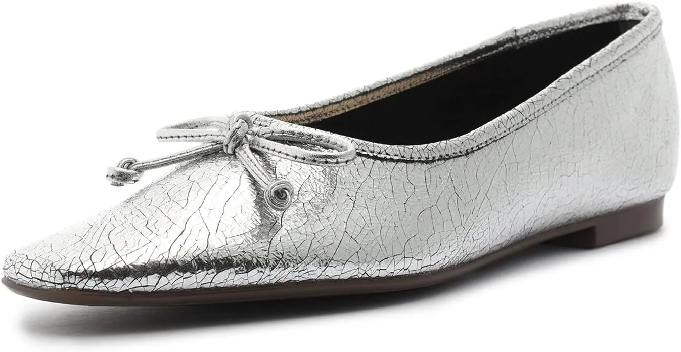 SCHUTZ Women's Ballerina Arissa Bow Leather Flat
