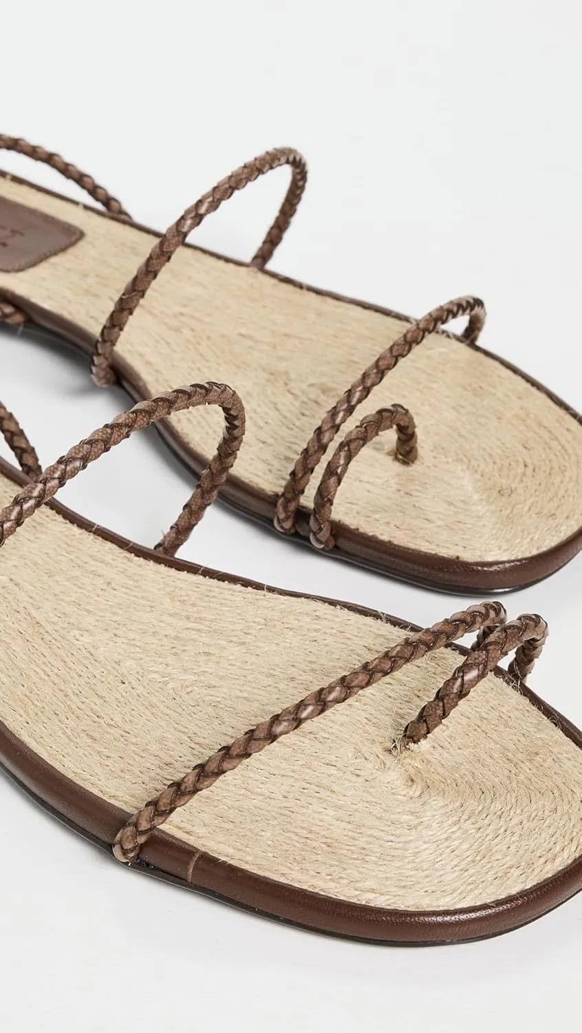 SCHUTZ Women's Kaya Straw Flat Sandals