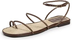SCHUTZ Women's Kaya Straw Flat Sandals