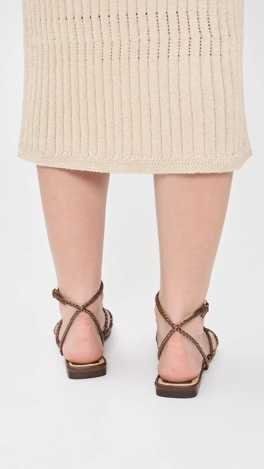 SCHUTZ Women's Kaya Straw Flat Sandals