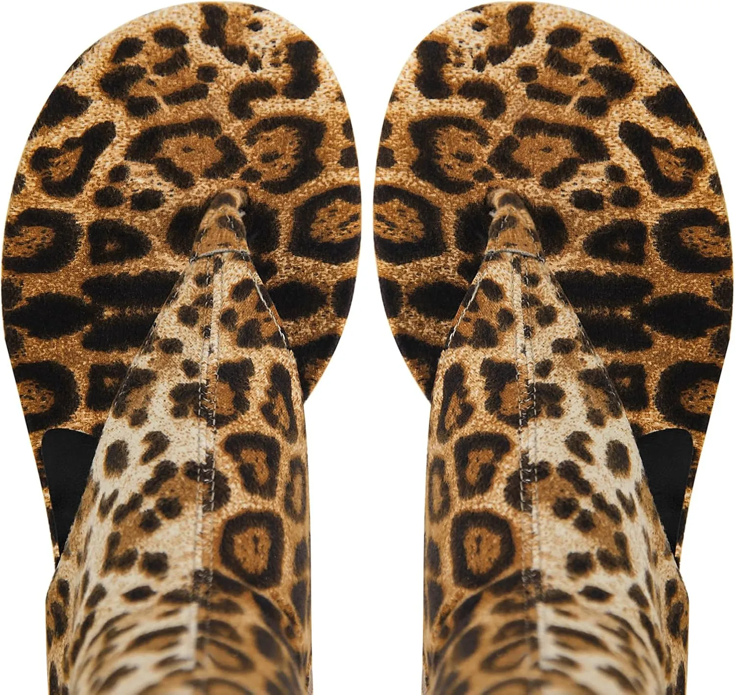 sexytag Women's Thong Sandals Open Toe Knee High Kitten Heels Sandal Boots