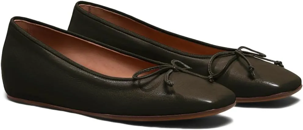 SHODENSE Women Flats Shoes Bow Square Closed Toe Ballet Flats Slip On Metallic Flat Shoe Matte Patent Leather Snakeskin Low Hidden Wedge Heel Office Work Shoes Driving Flats Church Club Fall 4-11 M US