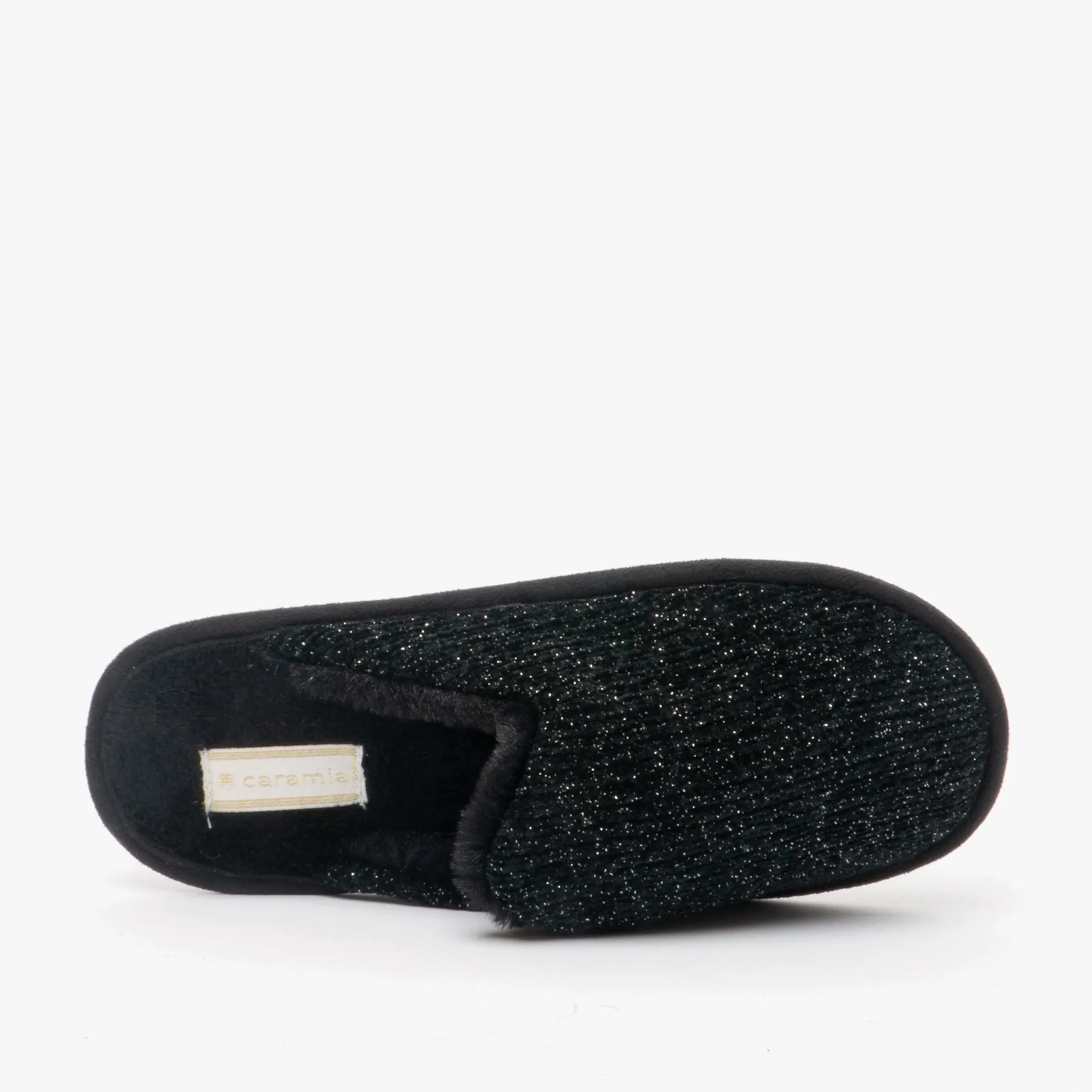 Shuperb SPARKLE KNIT Womens Mule Slippers Black