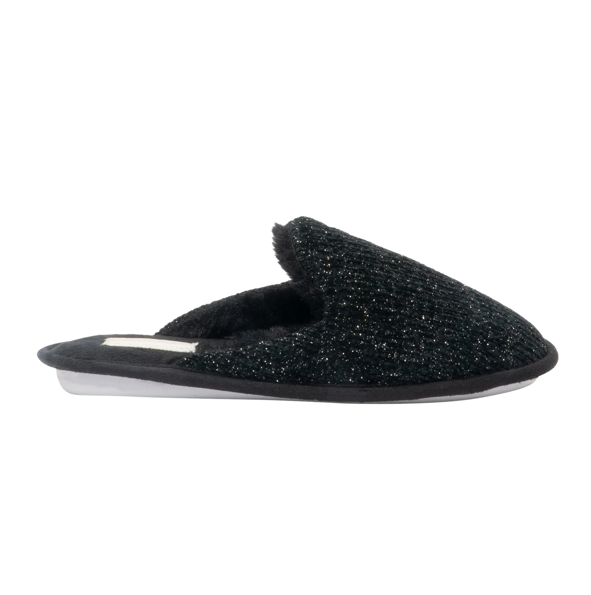 Shuperb SPARKLE KNIT Womens Mule Slippers Black