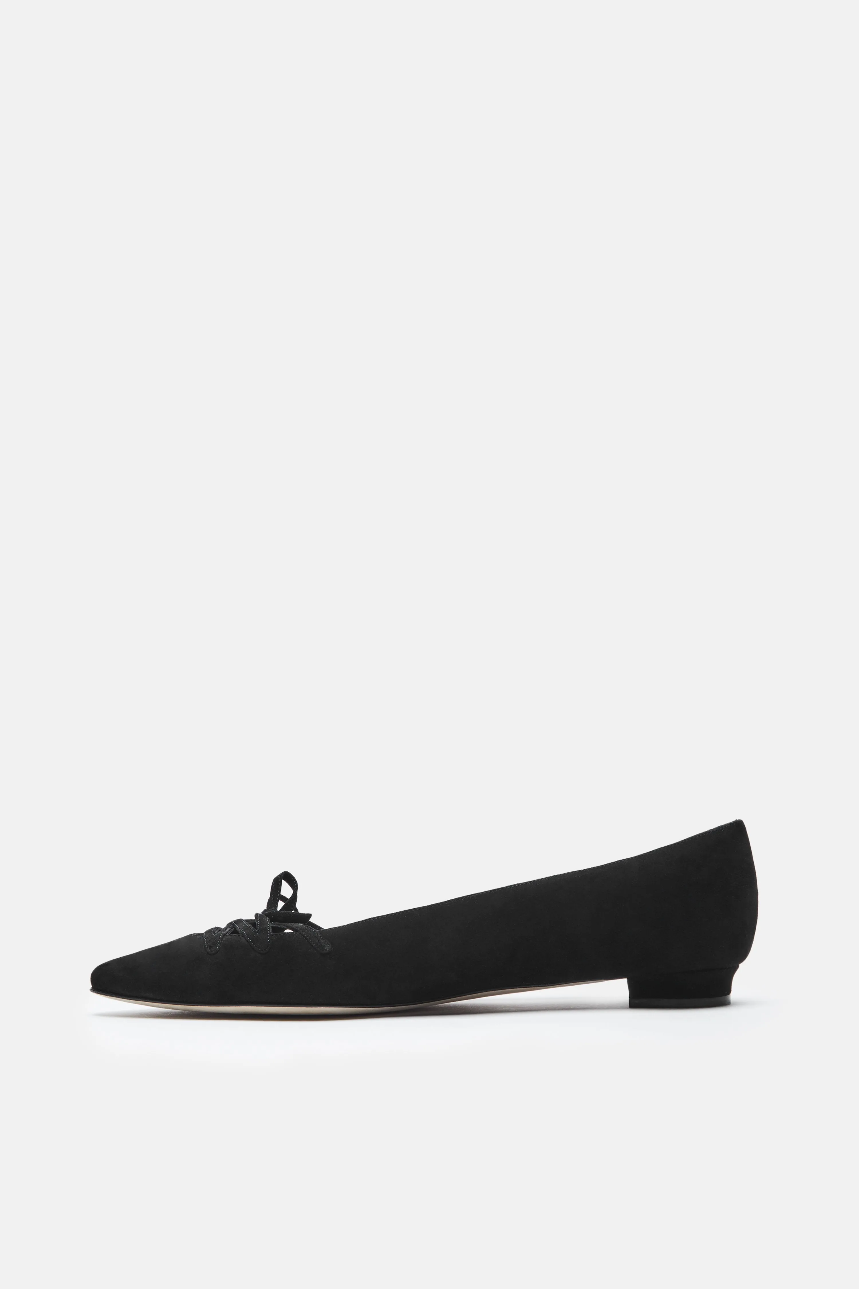 Sirte Flat - Black Suede