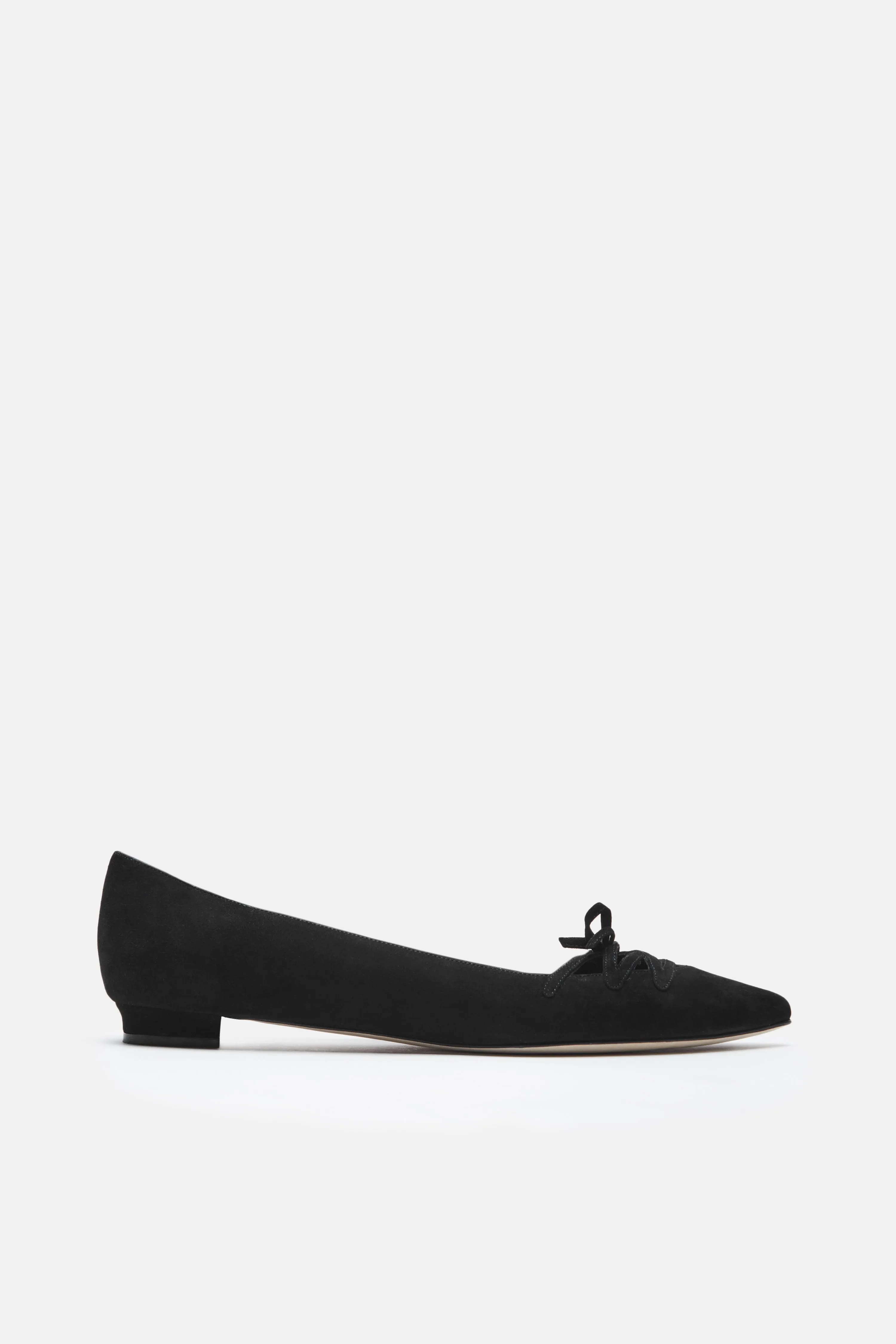 Sirte Flat - Black Suede