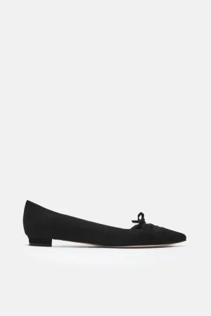 Sirte Flat - Black Suede