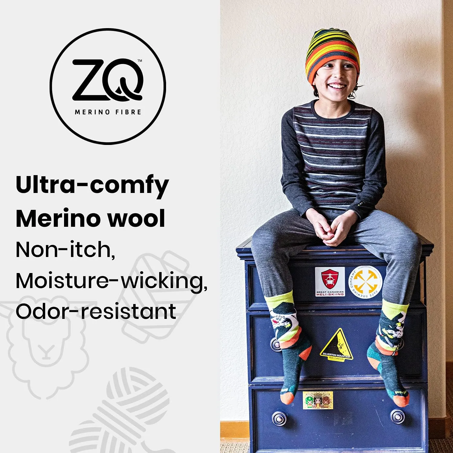 Smartwool Boys' Hike Full Cushion Margarita Crew Socks (Toddler/Little Big Kid)