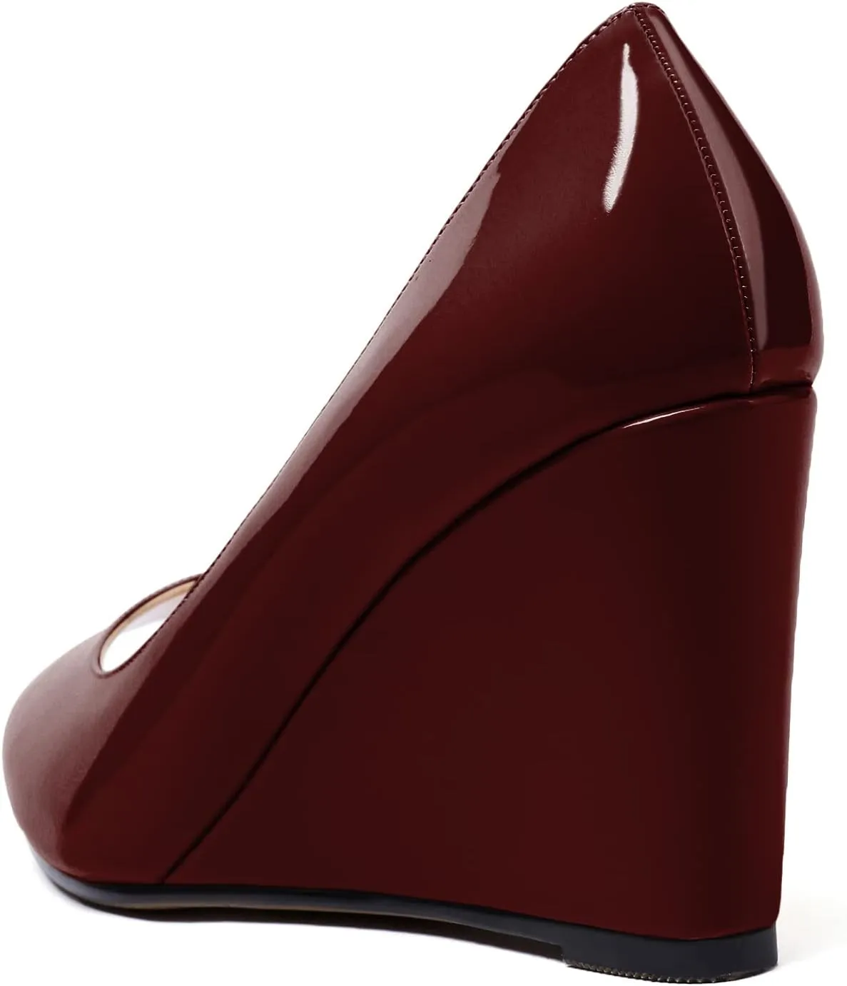 Soireelady Women Wedge Heel Pumps Peep Toe Wedges Slip On Wedge Heels Classic Wedge Heeled Shoes
