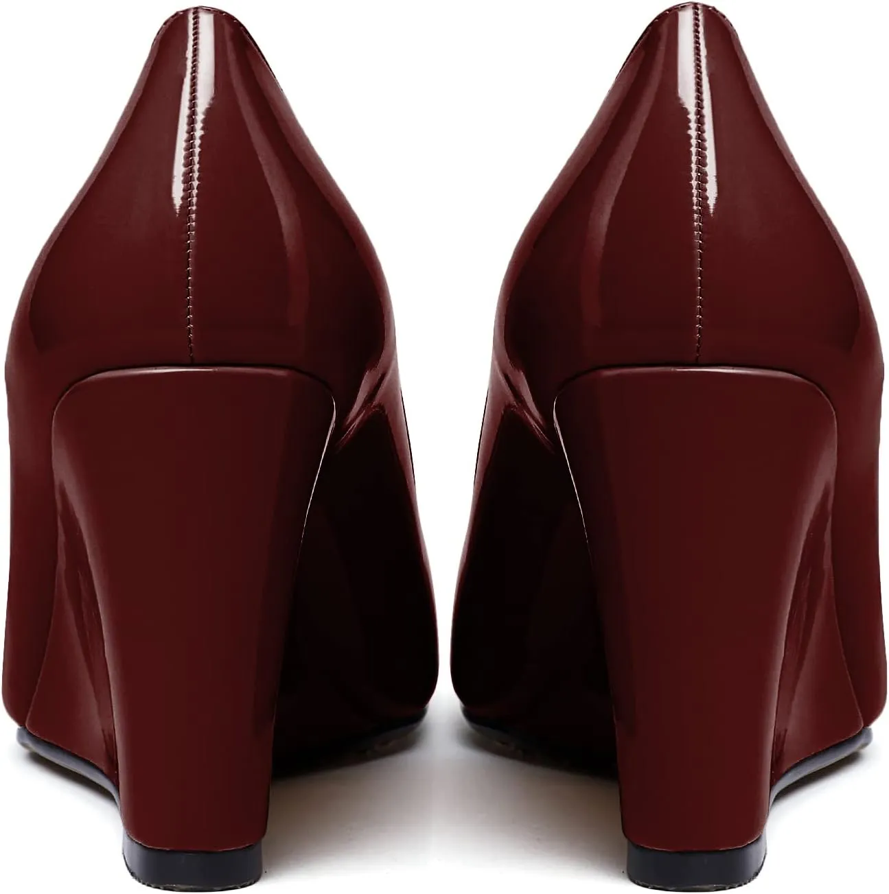 Soireelady Women Wedge Heel Pumps Peep Toe Wedges Slip On Wedge Heels Classic Wedge Heeled Shoes