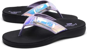 SOLLBEAM Womens Original Orthotic Comfort Thong Style Flip Flops Sandals With Arch Support Heel Cup