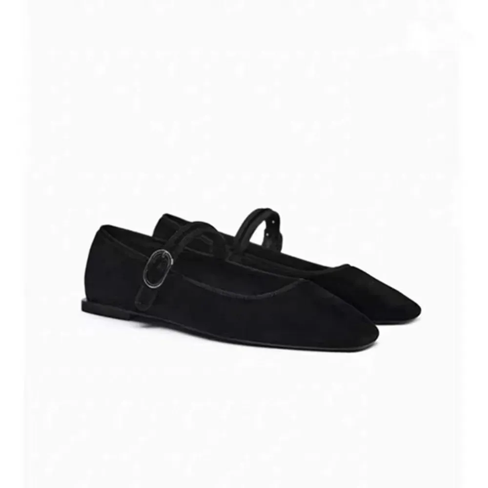 Square Toe Flat Slip-Ons