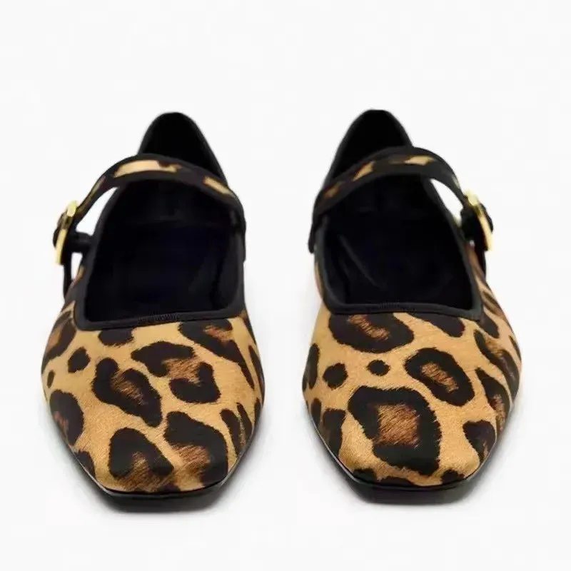 Square Toe Flat Slip-Ons