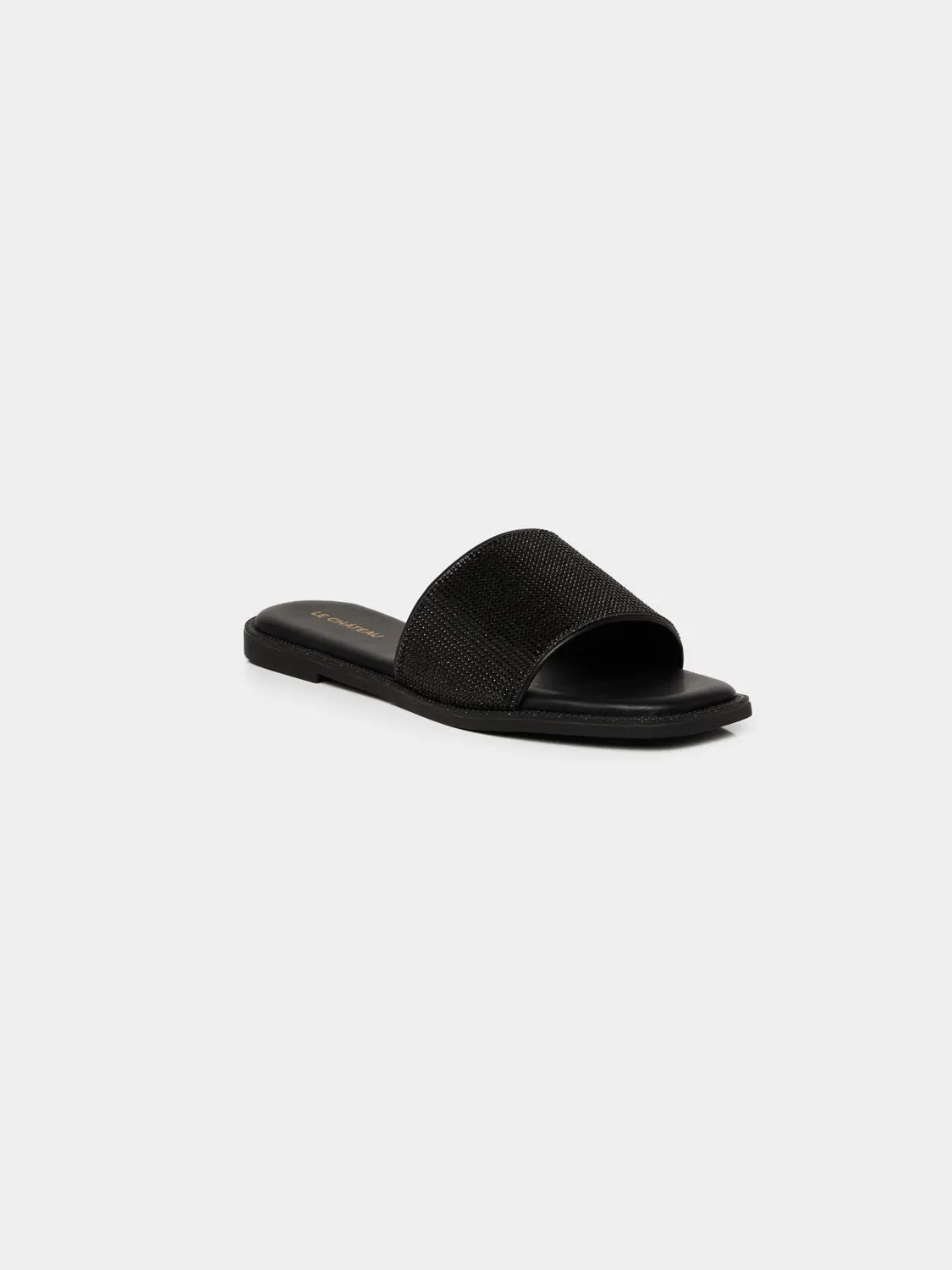 Square Toe Rhinestone Slide