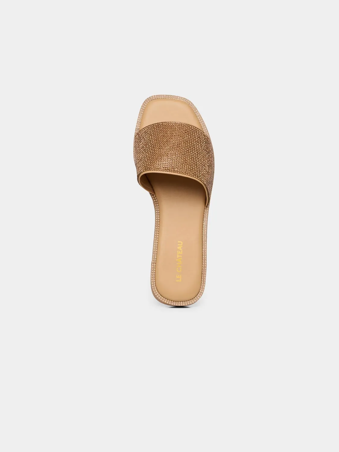 Square Toe Rhinestone Slide
