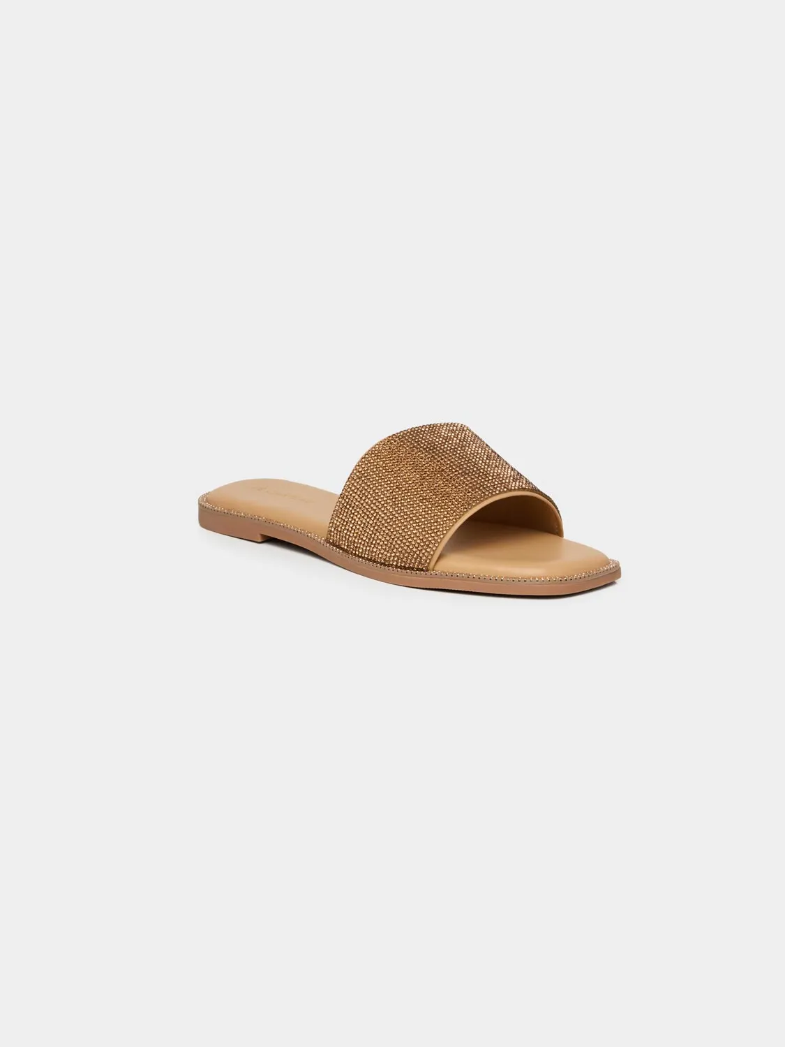 Square Toe Rhinestone Slide
