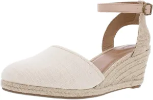 Style & Co. Womens Mailena Canvas Closed Toe Wedge Sandals Beige 10 Medium (B,M)