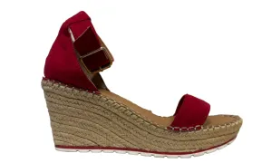 Sun   Stone Women's Red Wedge Sandals