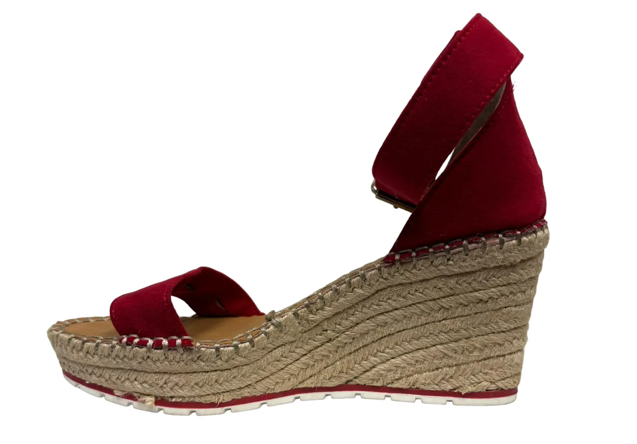 Sun   Stone Women's Red Wedge Sandals