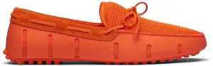 SWIMS Mens Loafers, Braided Lace Lux Driver Shoes for Men, Casual Beach Loafer, Comfortable Summer Shoe, Stylish Lightweight Walking Footwear, Quick Dry Eco Friendly (SWIMS Orange,10)