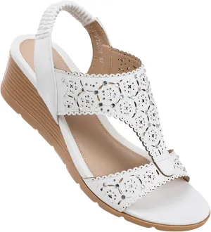 SWQZVT Wedge Sandals Women Dressy: Summer Low Wedges Comfort Sandal - Comfortable Strappy Casual Womens Sandals