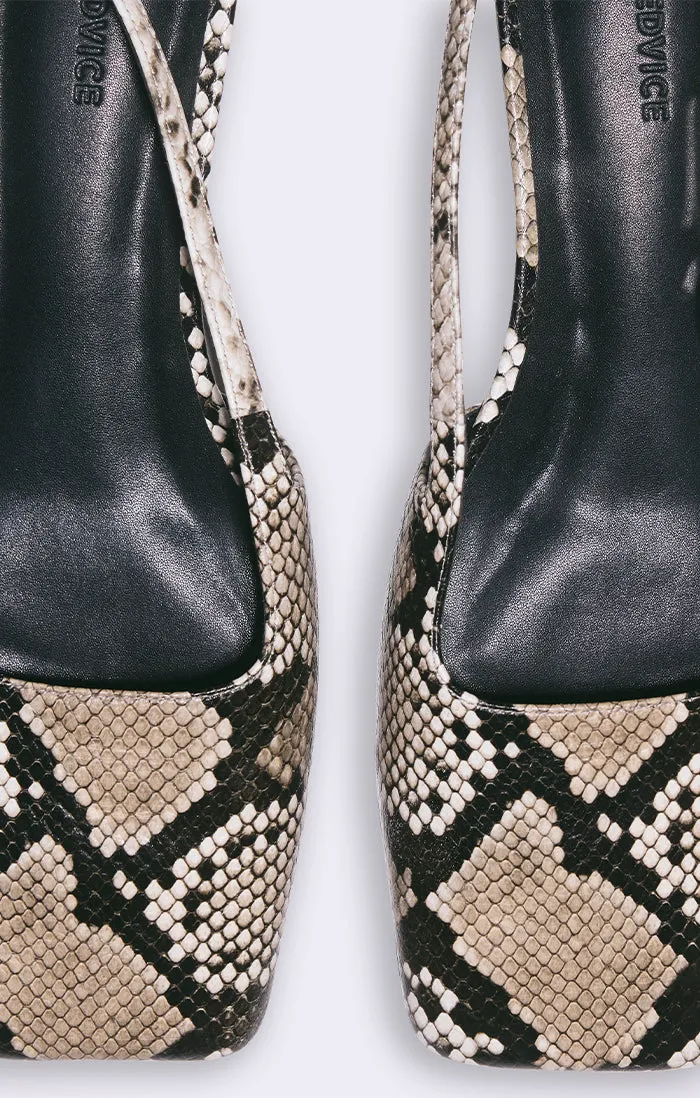 THE PENNY SNAKE PRINT FLAT