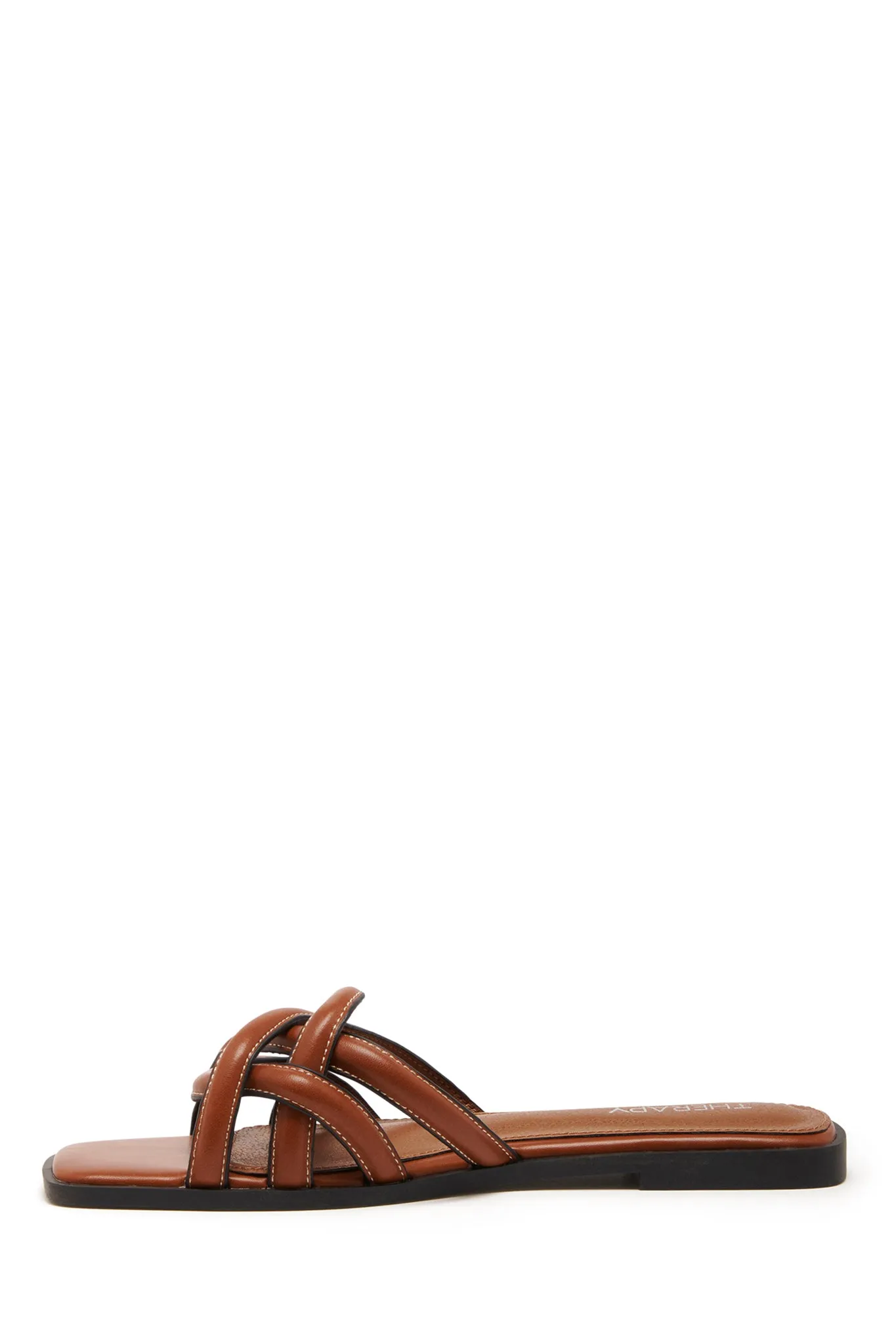 THERAPY Gabrielle Flat Sandal Dark Tan