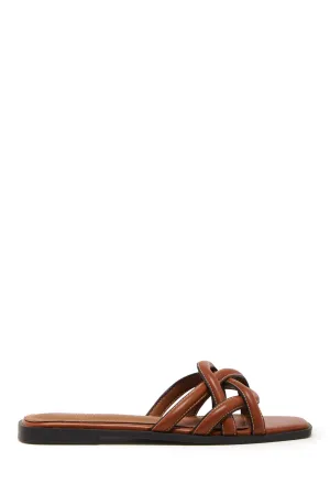 THERAPY Gabrielle Flat Sandal Dark Tan