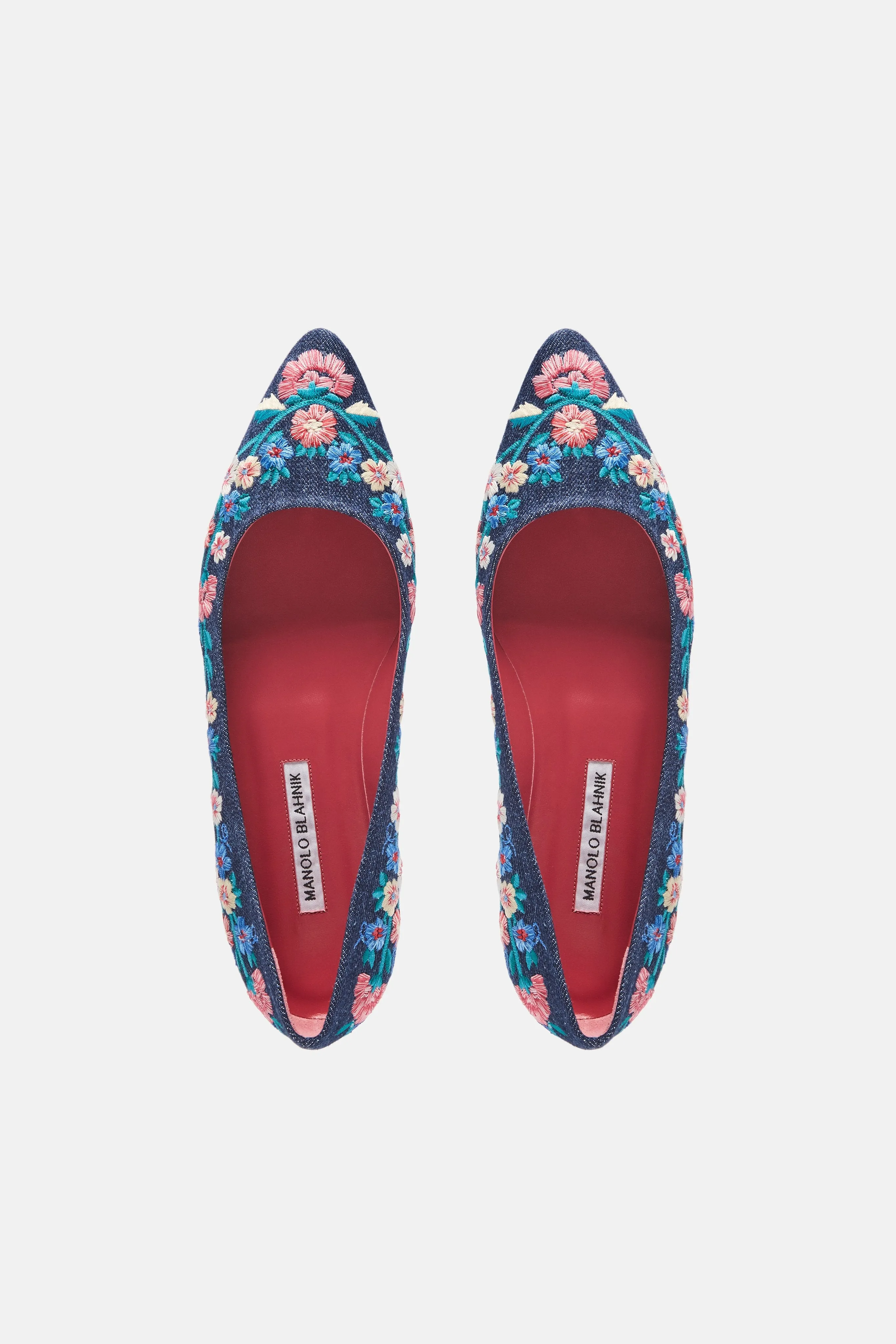 Titto Embroidered Flat - Jean Embroidery