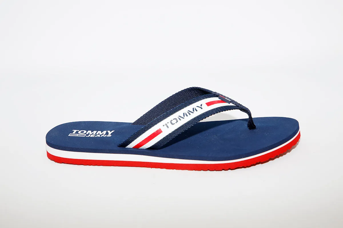TOMMY - Chunky Tape Flip-flop - NAVY