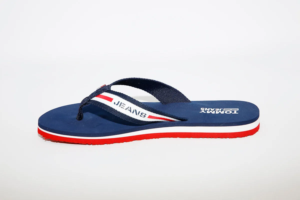TOMMY - Chunky Tape Flip-flop - NAVY