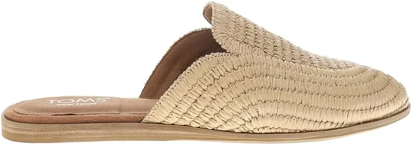 TOMS Women's Jade Mule, Almond Raffia, 8.5