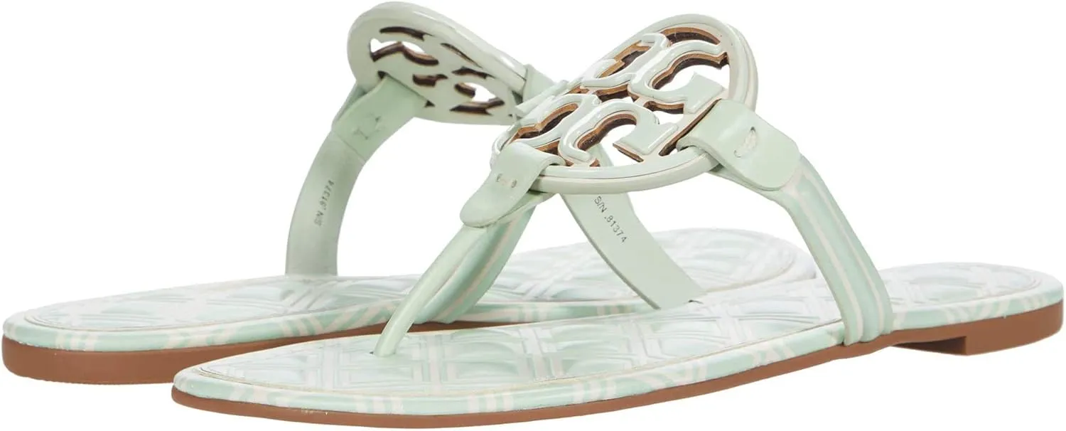 Tory Burch Women's Metal Miller Sandals New Ivory Meadow Mist