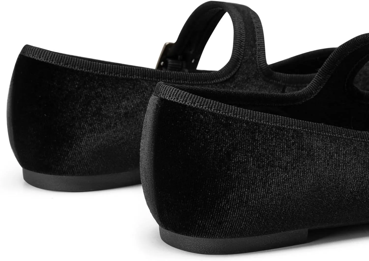 Trary Women's Ballet Flats,Square Toe Velvet Mary Jane Shoes Women,Comfortable Dress Shoes for Women Dressy