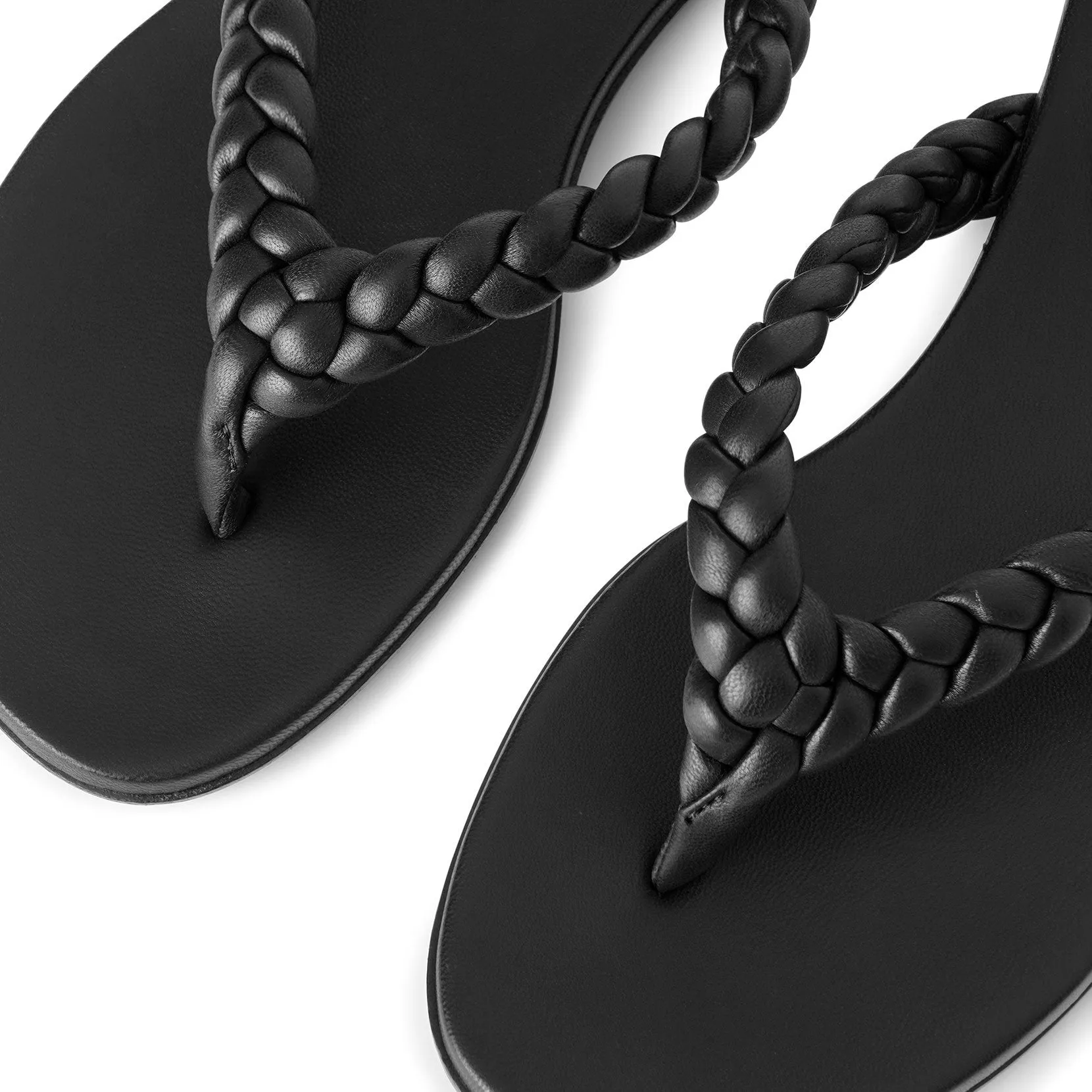 Tropea flat braided thong sandals