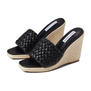 Udele Black Braided Wedges