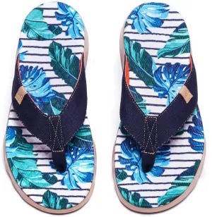 UIN Men's Flip Flops Thong Sandals Beach Summer Casual Art Painted Travel Comfort Slippers