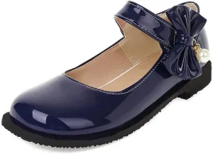 UniqueStride Womens Ballet Mary Janes Flats Patent Leather Platform Low Heels Pumps Round Toe Buckle Strap Cute Shoes