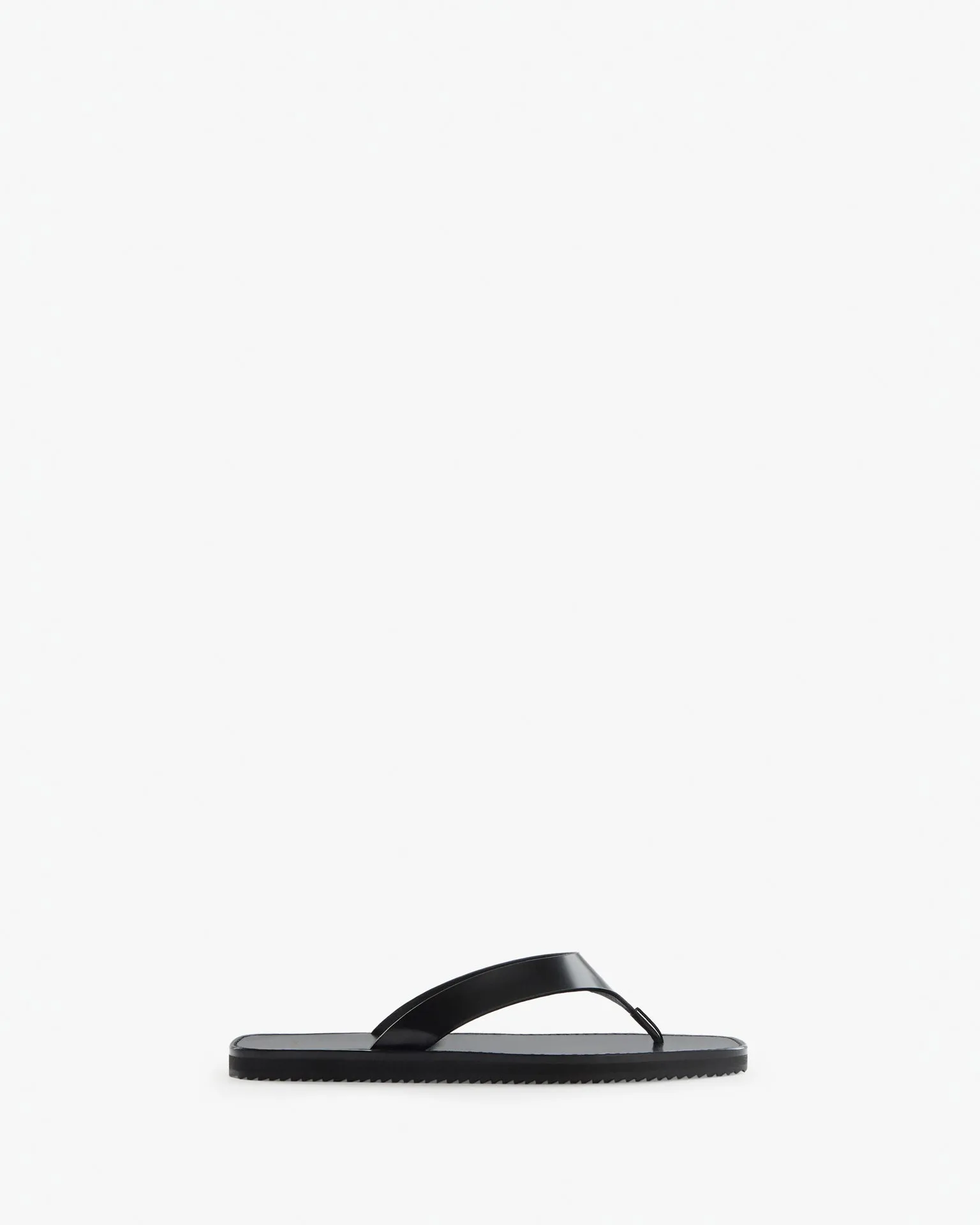 Vermelho Flat in Black Brushed Leather