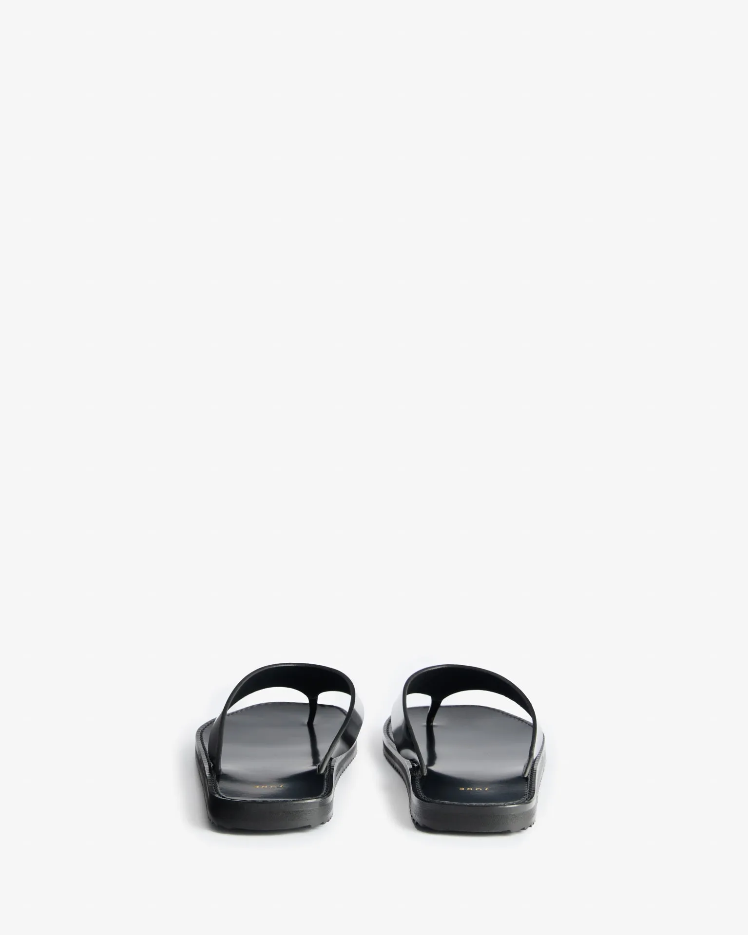 Vermelho Flat in Black Brushed Leather