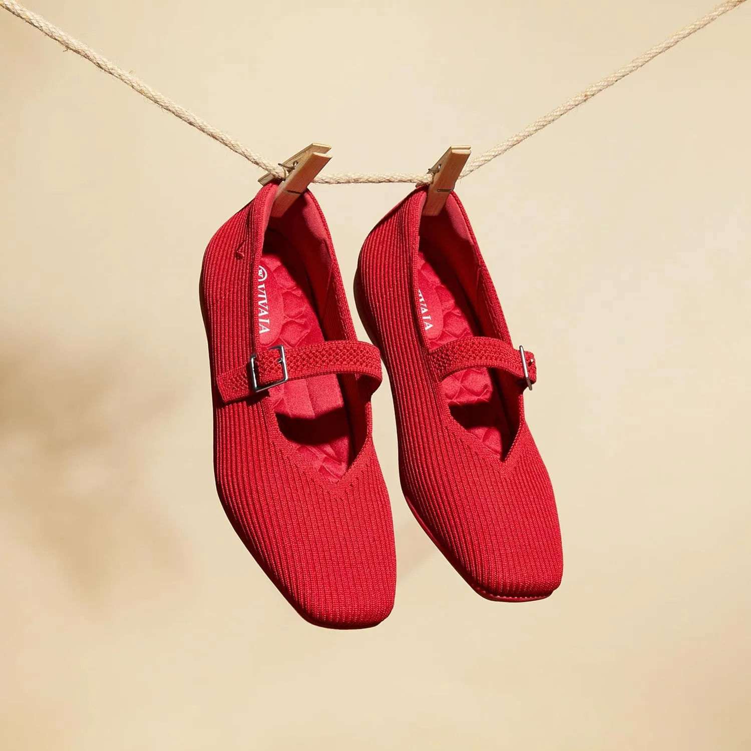 VIVAIA Margot Walker Mary Jane Women Flat Shoes Slip on Square-Toe Washable Shoes Comfortable for Work with Arch Support