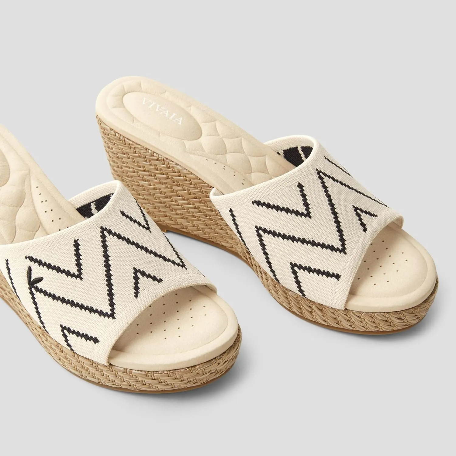VIVAIA Stacey Pro Round-toe Wedge Sandals for Women Open Toe Sandals Comfy Casual Dressy Summer