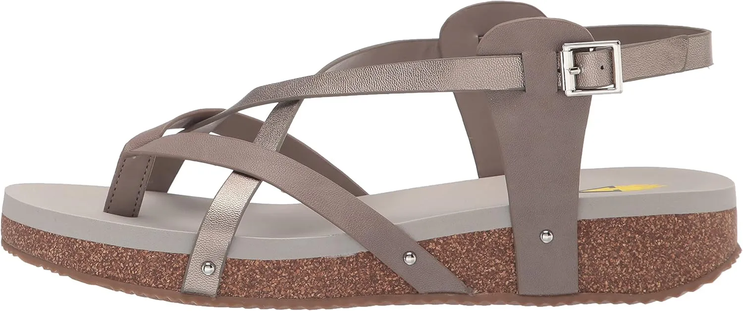 VOLATILE Women's Engie Multi Strap Thong Sandal