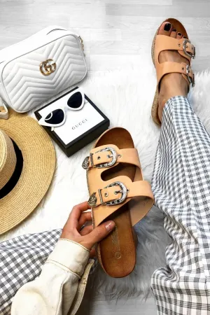Wedged Iszabella Full-featured range Western Mule - Free shipping Buckle Pink